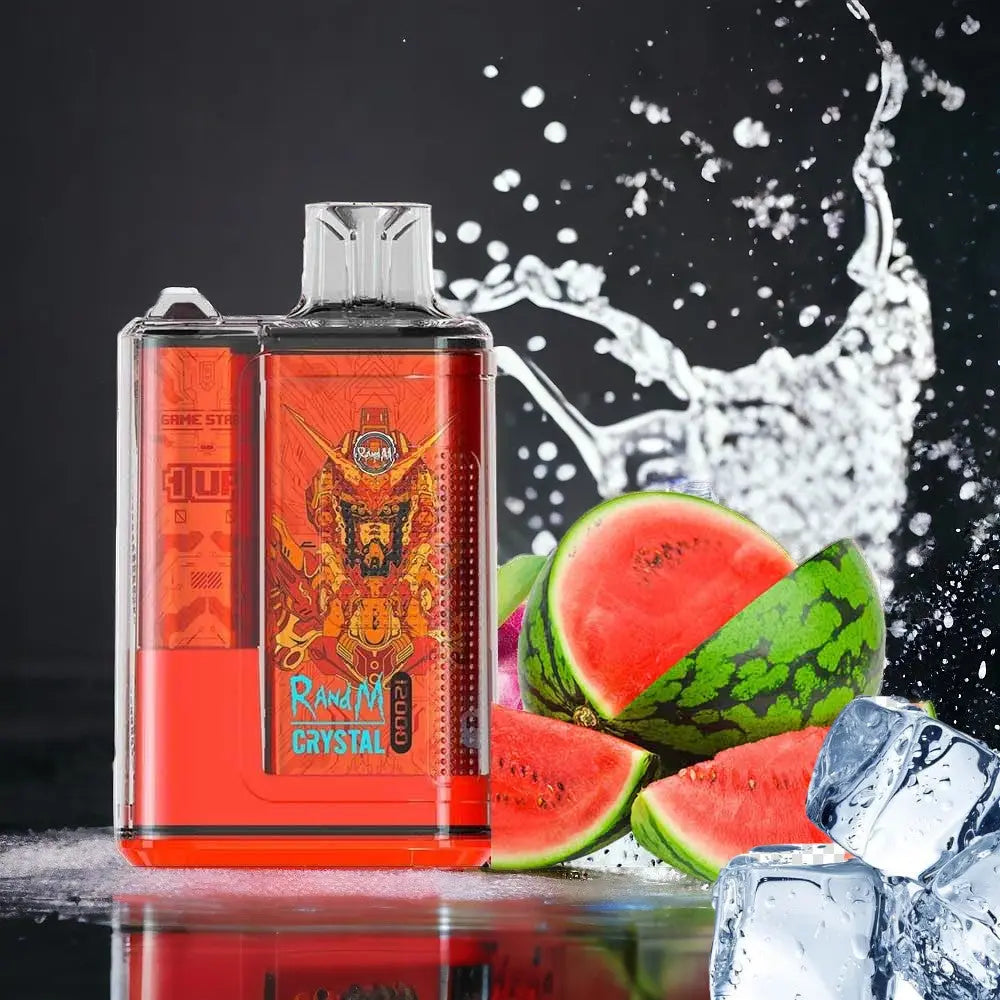 Arbuz w kostkach lodu, idealny na upał