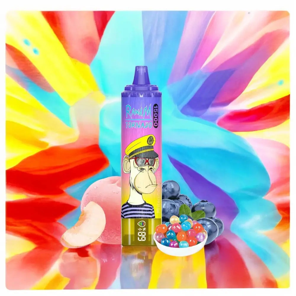 RandM 15000 Peach Blueberry Candy | Gnstig kaufen Tornado Fumot RandM   vapemvp