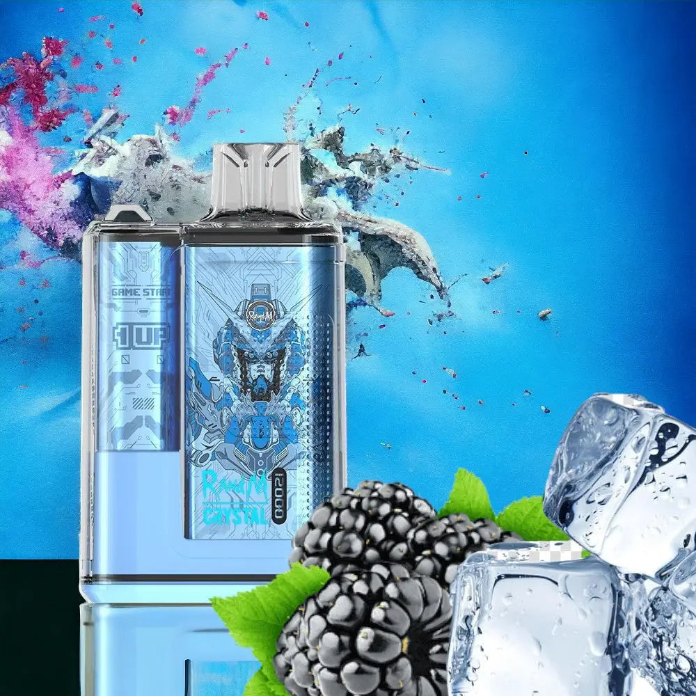 RandM 12000 Crystal Blue Razz Ice vapemvp