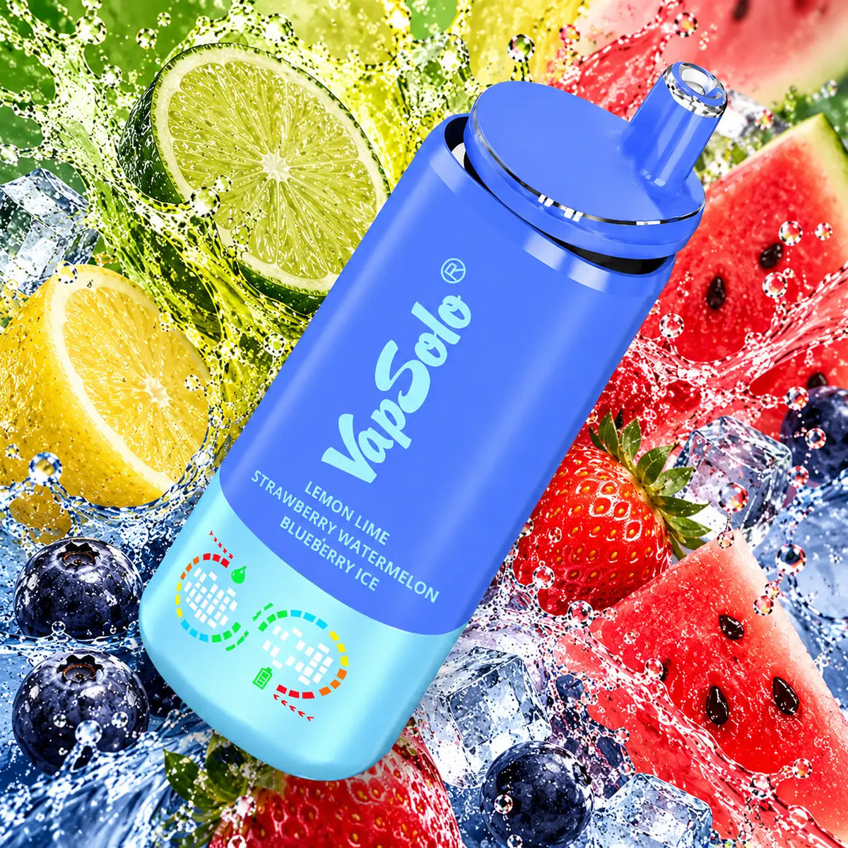 Vapsolo Triple Pro 60000 - Lemon Lime & Strawberry Watermelon & Blueberry Ice vapemvp