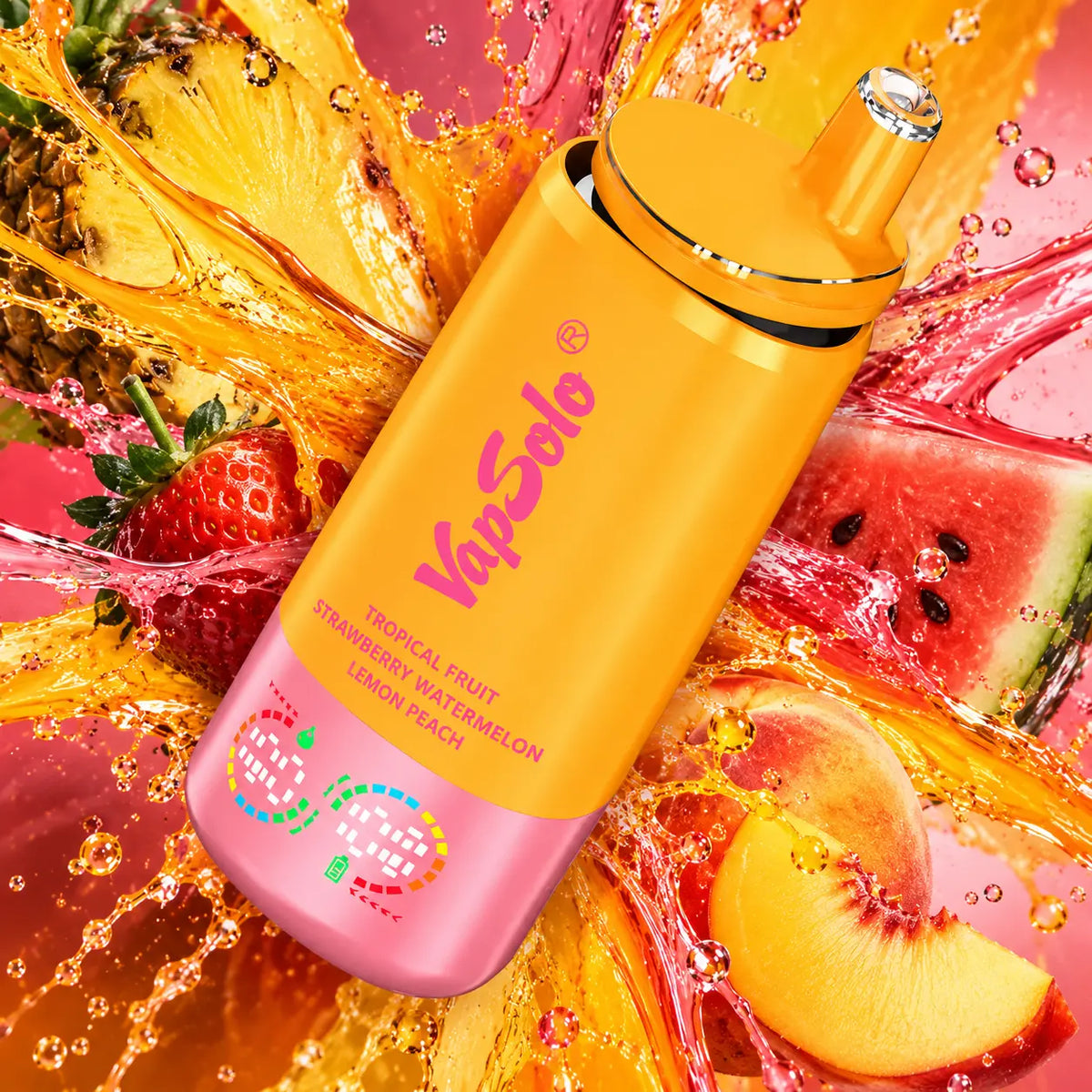 Vapsolo Triple Pro 60000 - Tropical Fruit & Strawberry Watermelon & Lemon Peach vapemvp