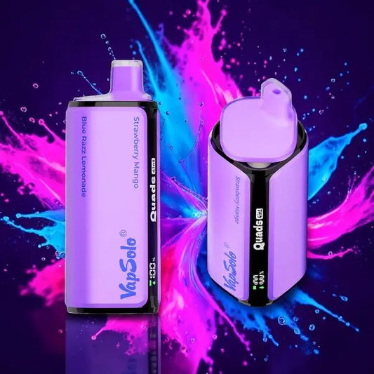 Vapsolo Quads 80000 - Strawberry Mango & Blue Razz Lemonade & Vanilla Ice & Sour Triple Plum vapemvp