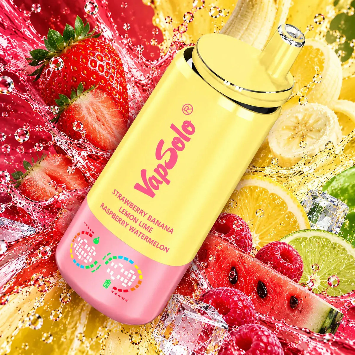 Vapsolo Triple Pro 60000 - Strawberry Banana & Lemon Lime & Raspberry Watermelon vapemvp